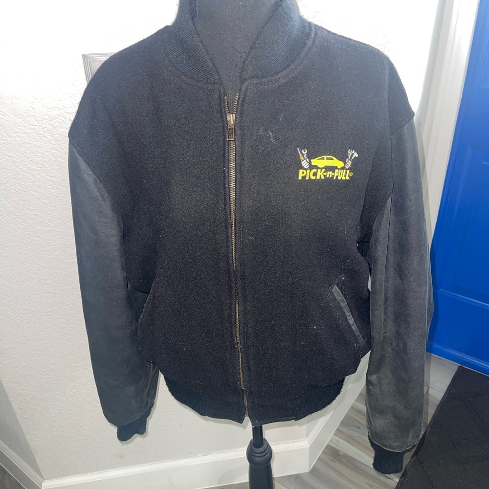 Reed Sportswear Leather Wool Varsity Vintage size L Great Condition